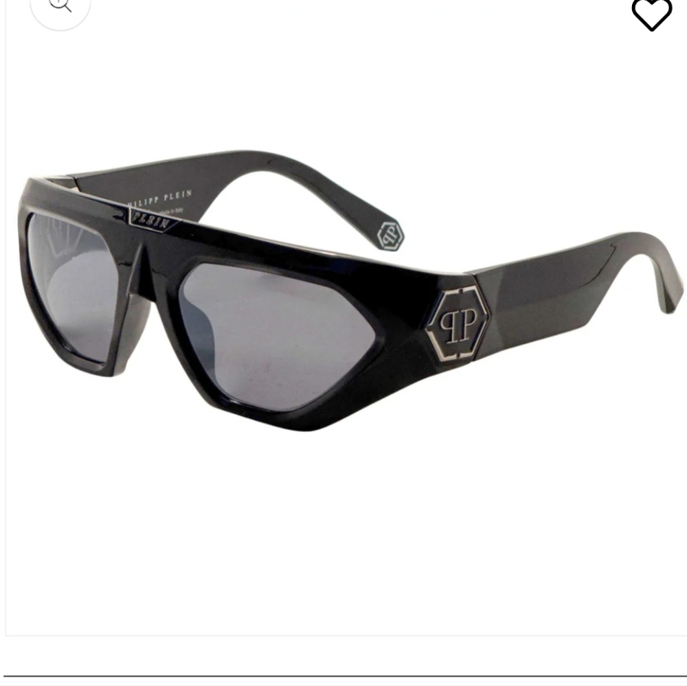 NEW Philipp Plein Black Angular Sunglasses SPP153
